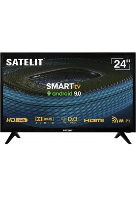 Телевізор 24 Satelit 24H9100ST HD/Smart/T2/Android 9.0/Black