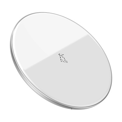 Бездротовий зарядний пристрій Baseus 15W + кабель Type-c Білий (WXJK-B02)