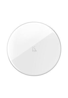 Бездротовий зарядний пристрій Baseus 15W + кабель Type-c Білий (WXJK-B02)