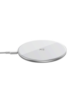 Бездротовий зарядний пристрій Baseus 15W + кабель Type-c Білий (WXJK-B02)