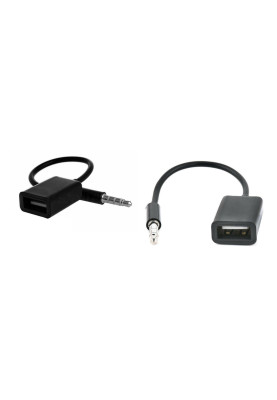 Перехідник аудіо USB для iPod Shuffle Jack 3.5mm M 4 pin -> USB AF, чорний