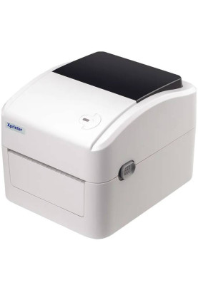 Друкарка етикеток Xprinter XP-420B (термодрук, 152 мм/с, стрічка 115 мм, 203 DPI, USB, білий)