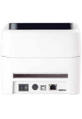 Друкарка етикеток Xprinter XP-420B (термодрук, 152 мм/с, стрічка 115 мм, 203 DPI, USB, білий)