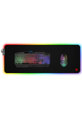 Ігрова поверхня Defender Ultra Light RGB, 900*350*4мм
