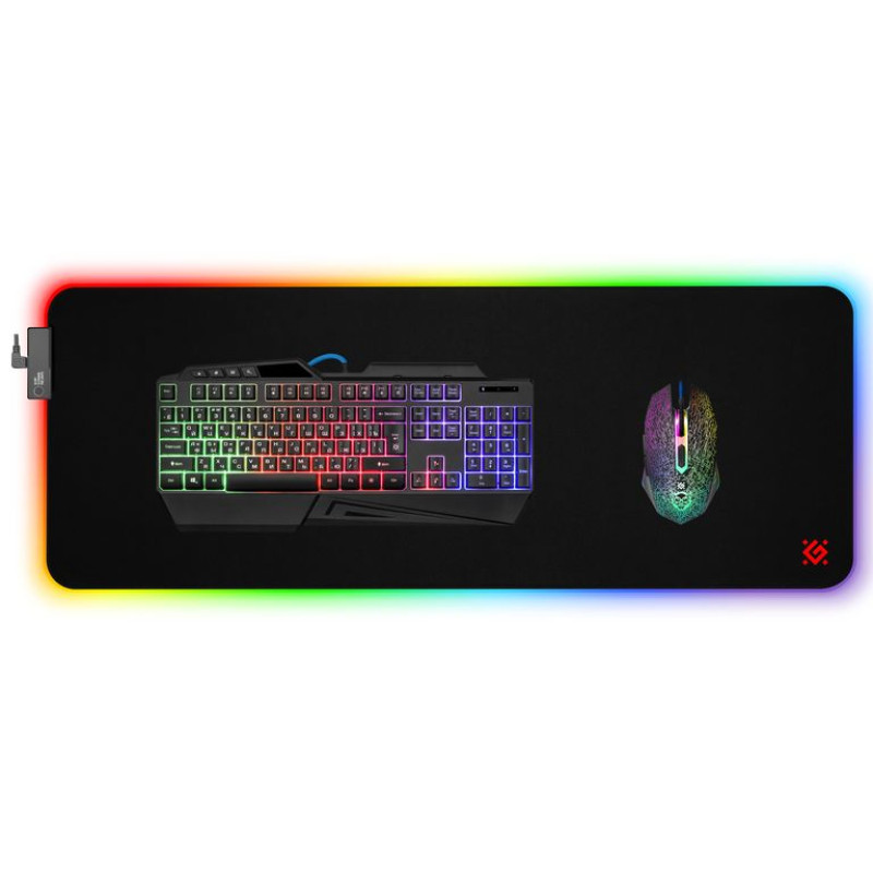 Ігрова поверхня Defender Ultra Light RGB, 900*350*4мм