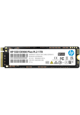 SSD 1Tb HP EX900 Plus M.2 2280 PCIe Gen3 x4 3D NAND, Retail