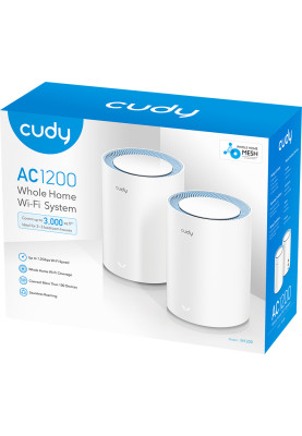 Система WiFi Cudy M1200(2-pack), AC1200 Wi-Fi Mesh Solution
