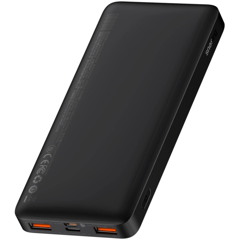 УМБ Baseus Bipow Overseas Edition 10000mAh 20W, 2xUSB-A, Micro USB, USB-C IN/Out Black