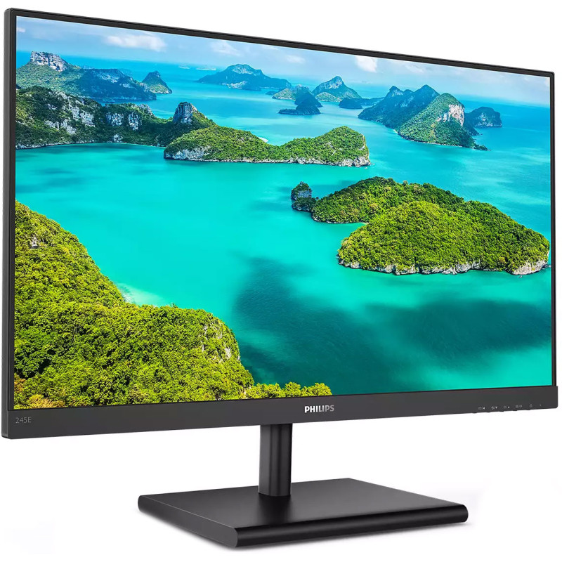 TFT 23.8" Philips 245E1S, IPS, QHD, VGA, DP, HDMI, чорний