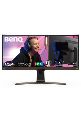 Монітор TFT 37.5" BenQ EW3880R, вигнутий, IPS, UWQHD, HDMI 2.0 x 2, DP, USB Type-C, HAS, колонки, сірий