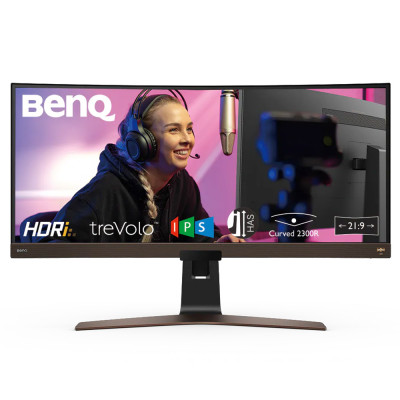 Монітор TFT 37.5" BenQ EW3880R, вигнутий, IPS, UWQHD, HDMI 2.0 x 2, DP, USB Type-C, HAS, колонки, сірий