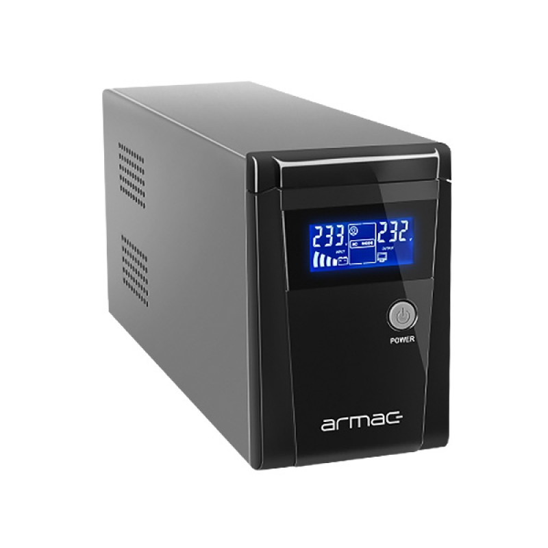 ДБЖ Armac OFFICE O/850F/LCD, Line Interactive 850VA/450W, 2хSchuko, USB-B LED, Metal case