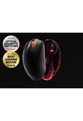 Мишка SteelSeries Prime Wireless Gaming Mouse, RGB, 18000dpi., 6кн., чорна