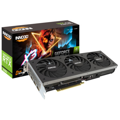 Відеокарта GeForce RTX3080 Inno3D X3 OC LHR, 12GB GDDR6X, 384bit, PCI Express