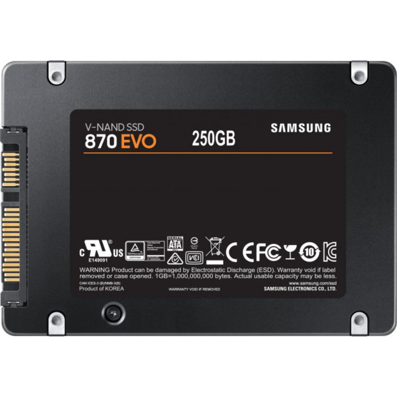 Твердотілий накопичувач SSD 250GB Samsung 870 EVO 2.5" SATA III