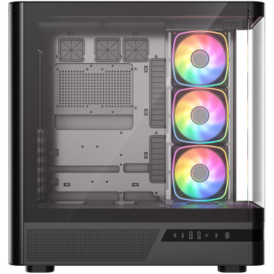 Корпус Modecom VOLCANO AQ200 ARGB MIDI FRONT LCD, 4x120mm fans BLACK без БЖ ATX Корпус Modecom VOLCANO AQ200 ARGB MIDI FRONT LCD, 4x120mm fans BLACK без БЖ ATX