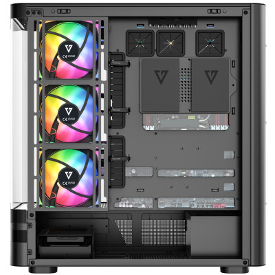 Корпус Modecom VOLCANO AQ200 ARGB MIDI FRONT LCD, 4x120mm fans BLACK без БЖ ATX Корпус Modecom VOLCANO AQ200 ARGB MIDI FRONT LCD, 4x120mm fans BLACK без БЖ ATX