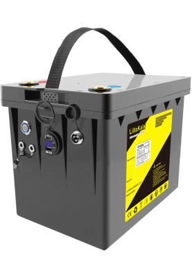 Акумуляторна батарея LiitoKala LiFePO4 DC-12V100Ah, LED, XLR 3PIN, DC5.5 * 2.1/2 5A, USB3.0/1 18W, P