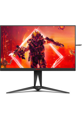 TFT 27" AOC AGON AG275QZ/EU, QHD, IPS, 270Гц, 0,5мс, 2x HDMI, 2x DP, USB-hub, HAS, Pivot, чорно-черв