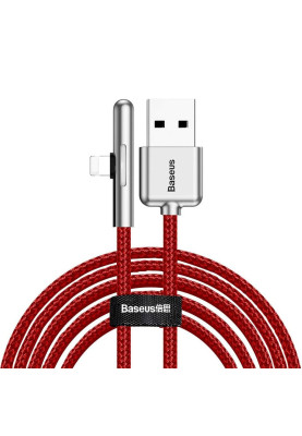Кабель USB3.1 AM-Lightning M, 2 м, 1.5A, 90° з кольоровою індикацією Червоний, CAL7C Baseus