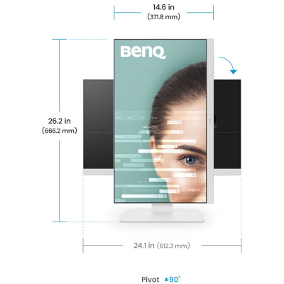 TFT 27" BenQ GW2786TC, IPS, 100hz, HDMI, DP, USB-C, колонки, білий TFT 27" BenQ GW2786TC, IPS, 100hz, HDMI, DP, USB-C, колонки, білий