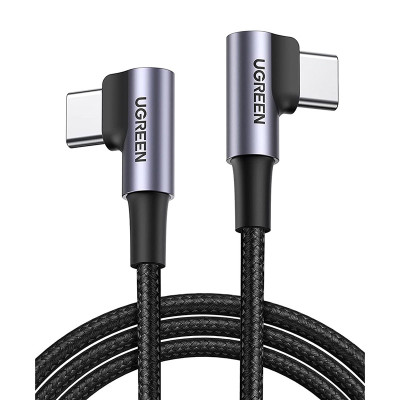 Кабель USB 2.0 Type-C M-M, 2 м, (20V/3A), (60W) Чорний, Aluminum Case with Braided US323 UGREEN