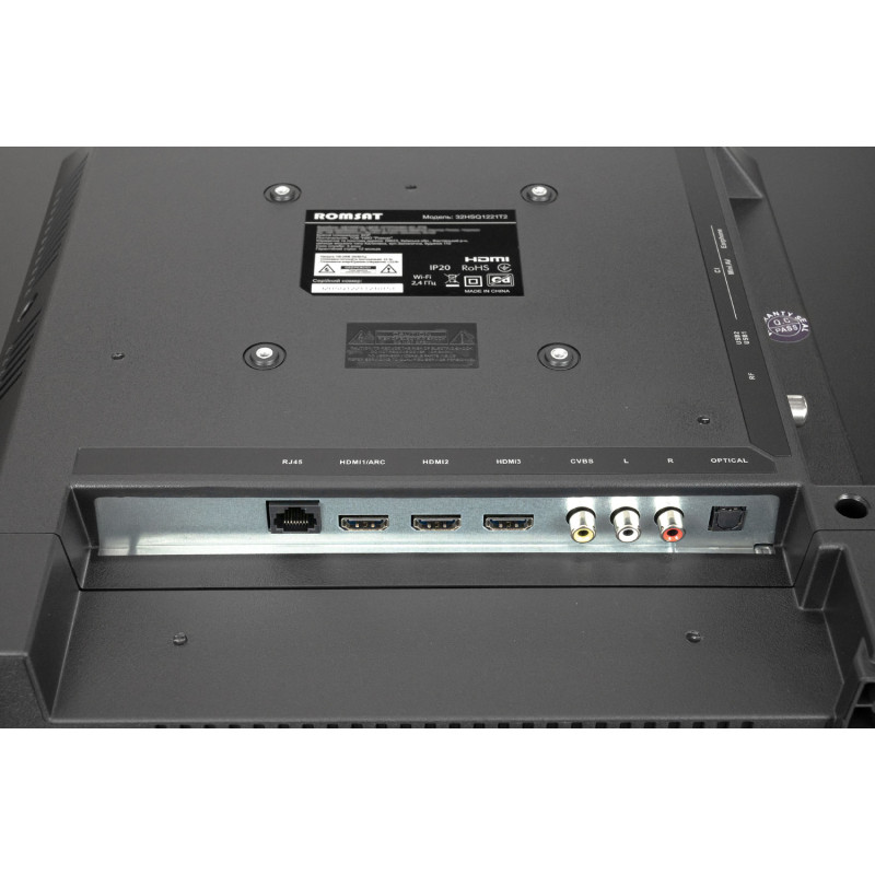 TV 32 Romsat 32HSQ1221T2 HD Ready/T2/Smart TV/Android 14/ 2x10W/2xUSB 2.0/Wi-Fi/Black