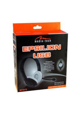 Гарнітура  Media-Tech EPSILION USB, Black-White