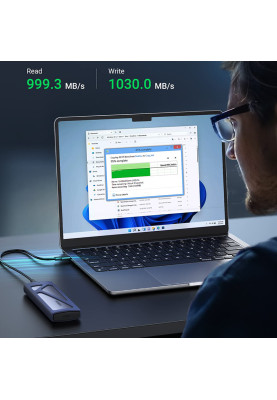 Зовнішня кишеня для SSD M.2 (NVME) M-KEY UGREEN 3.1 GEN2 CM578 сіра