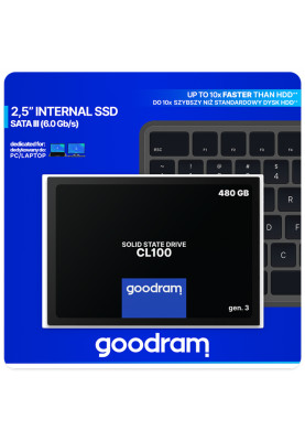 SSD 480Gb GoodRAM CL100 SATA III 2.5" TLC, Retail
