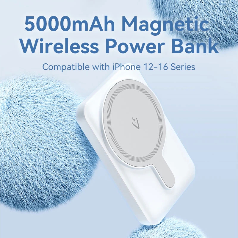 УМБ Vention Magnetic Wireless 5000mAh 20W 3A,PD 1xUSB-C,Light Indicator, White
