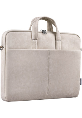 Сумка для ноутбука 15.6'' Defender Solid шкіра, кишеня, бежева