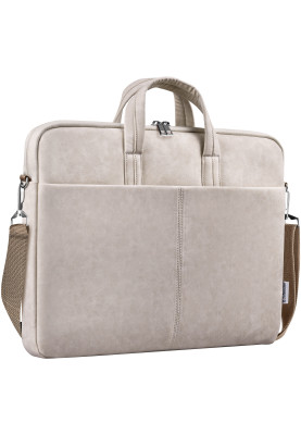 Сумка для ноутбука 15.6'' Defender Solid шкіра, кишеня, бежева
