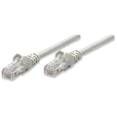 Патчкорд UTP Cat.5e ( 1м сірий ), Intellinet, Біметал, ССА