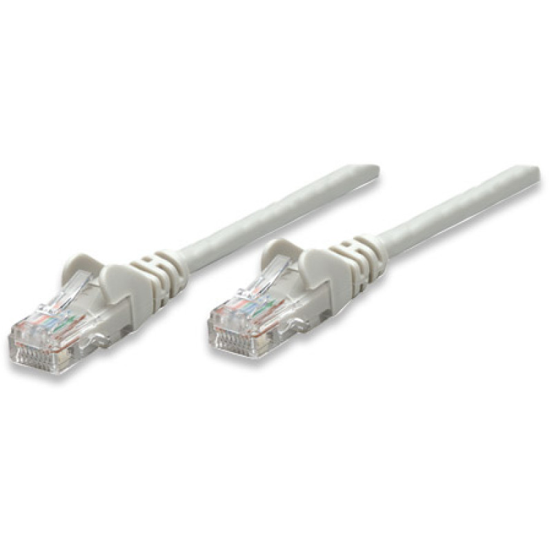 Патчкорд UTP Cat.5e ( 1м сірий ), Intellinet, Біметал, ССА