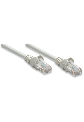Патчкорд UTP Cat.5e ( 1м сірий ), Intellinet, Біметал, ССА