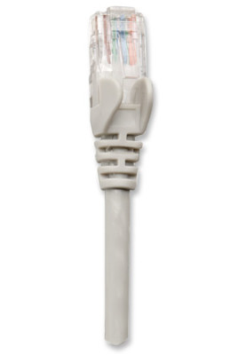 Патчкорд UTP Cat.5e ( 1м сірий ), Intellinet, Біметал, ССА