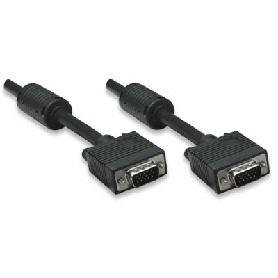 Кабель VGA 15M-15M, 4.5 м, Manhattan, з феритами, екранований