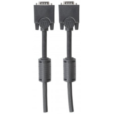 Кабель VGA 15M-15M, 3.0 м, Manhattan, з феритами, екранований