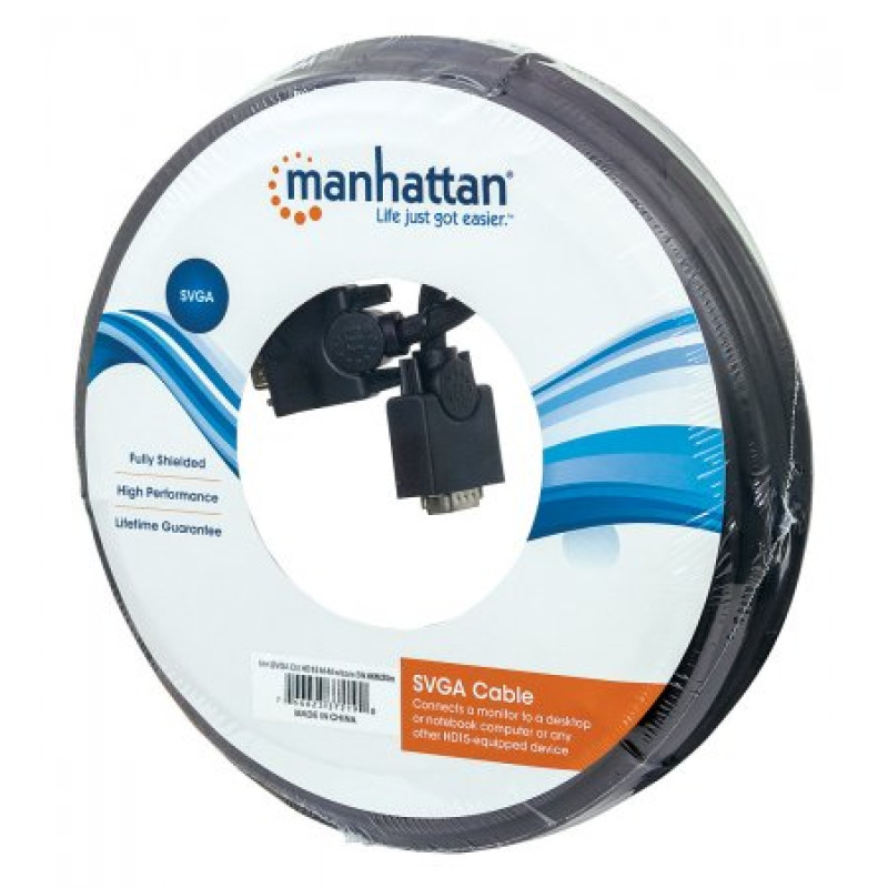 Кабель VGA 15M-15M,20.0 м, Manhattan, з феритами, екранований