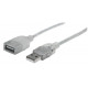 Кабель USB AM-AF (продовжувач), 1.8 м, Manhattan