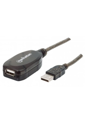Кабель USB AM-AF (продовжувач),10.0 м, активний, RTL Manhattan