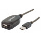 Кабель USB AM-AF (продовжувач),10.0 м, активний, RTL Manhattan