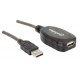 Кабель USB AM-AF (продовжувач),10.0 м, активний, RTL Manhattan