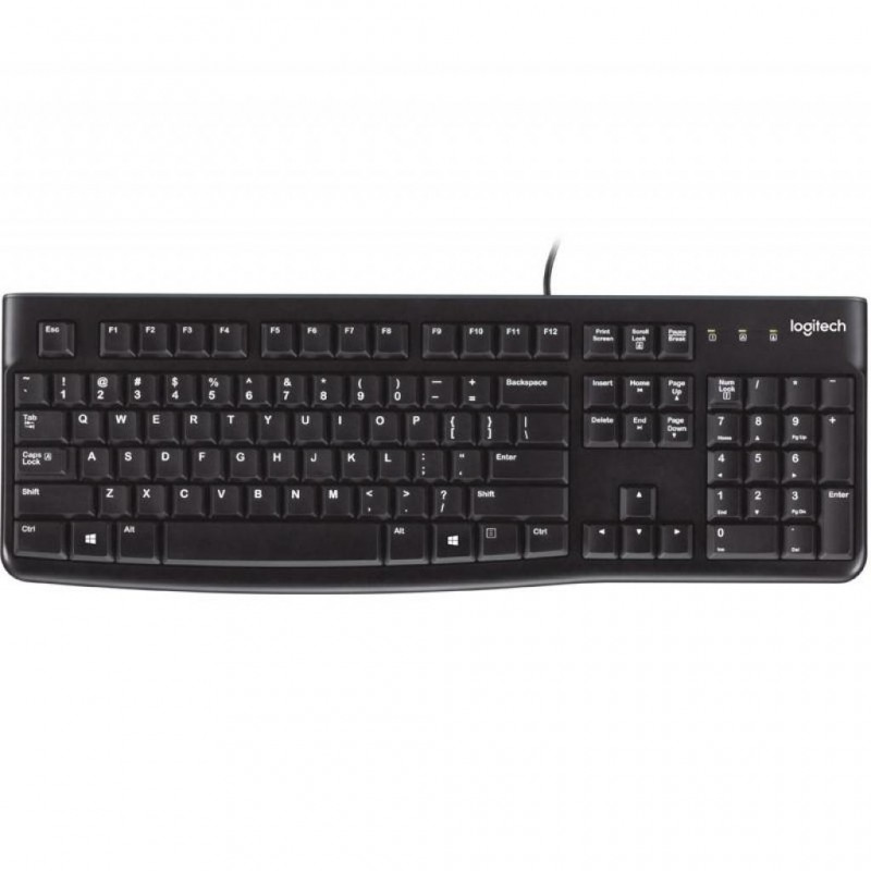 Клавіатура Logitech K120, UA, USB, OEM, чорна