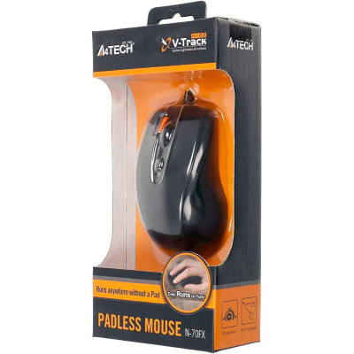 Мишка A4tech N-70FX для ноутбука, оптичний, V-Track, 1600 dpi, USB