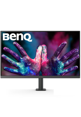 TFT 31.5" BenQ PD3205UA, IPS, 4K UHD, 99% sRGB, HDMI, DP, USB-С, USB-hub, HAS, колонки, темно- сірий