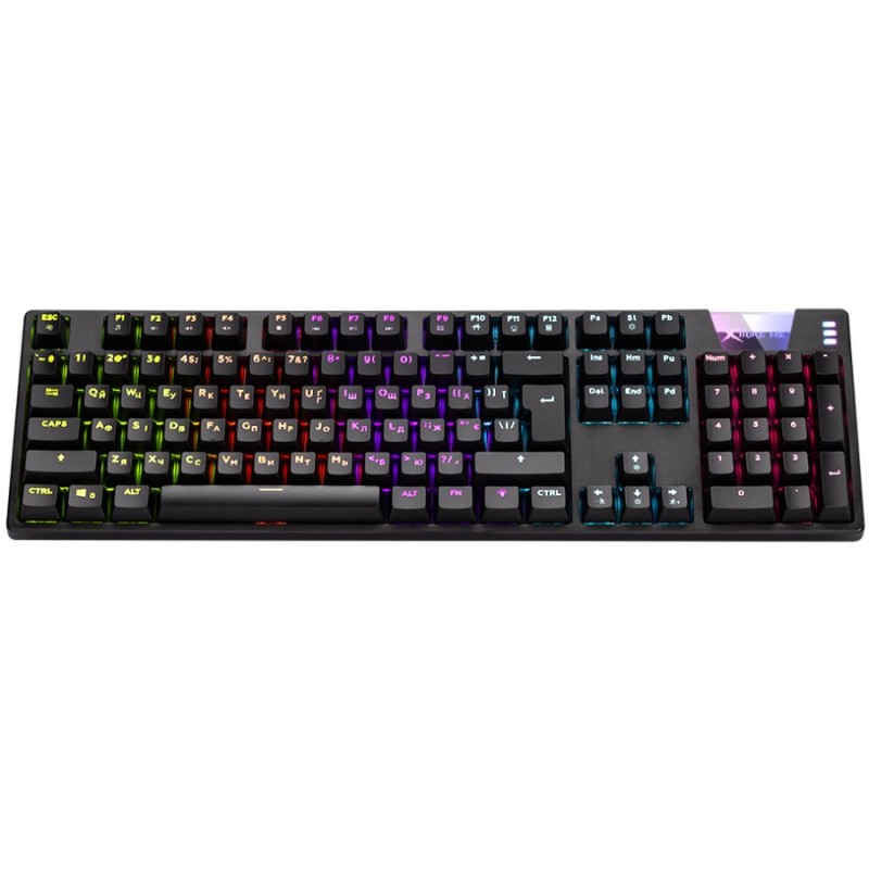Клавіатура ігрова механічна XTRIKE ME GK-981 UA 104кл. райдужна LED підсвітка, USB, чорна