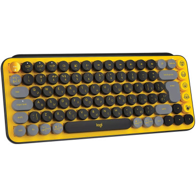 Клавіатура ігрова механічна Logitech POP Keys Wireless with Emoji Keys, чорна