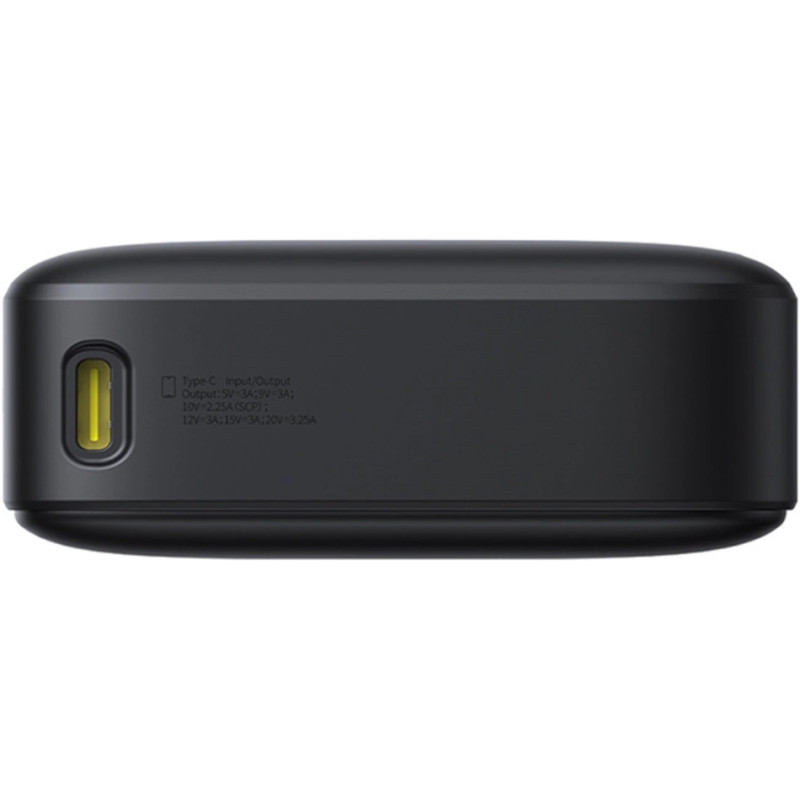 УМБ Baseus Free2Pull 20000mAh 65W PD, USB-C In/Out, built-in USB-C cable Black